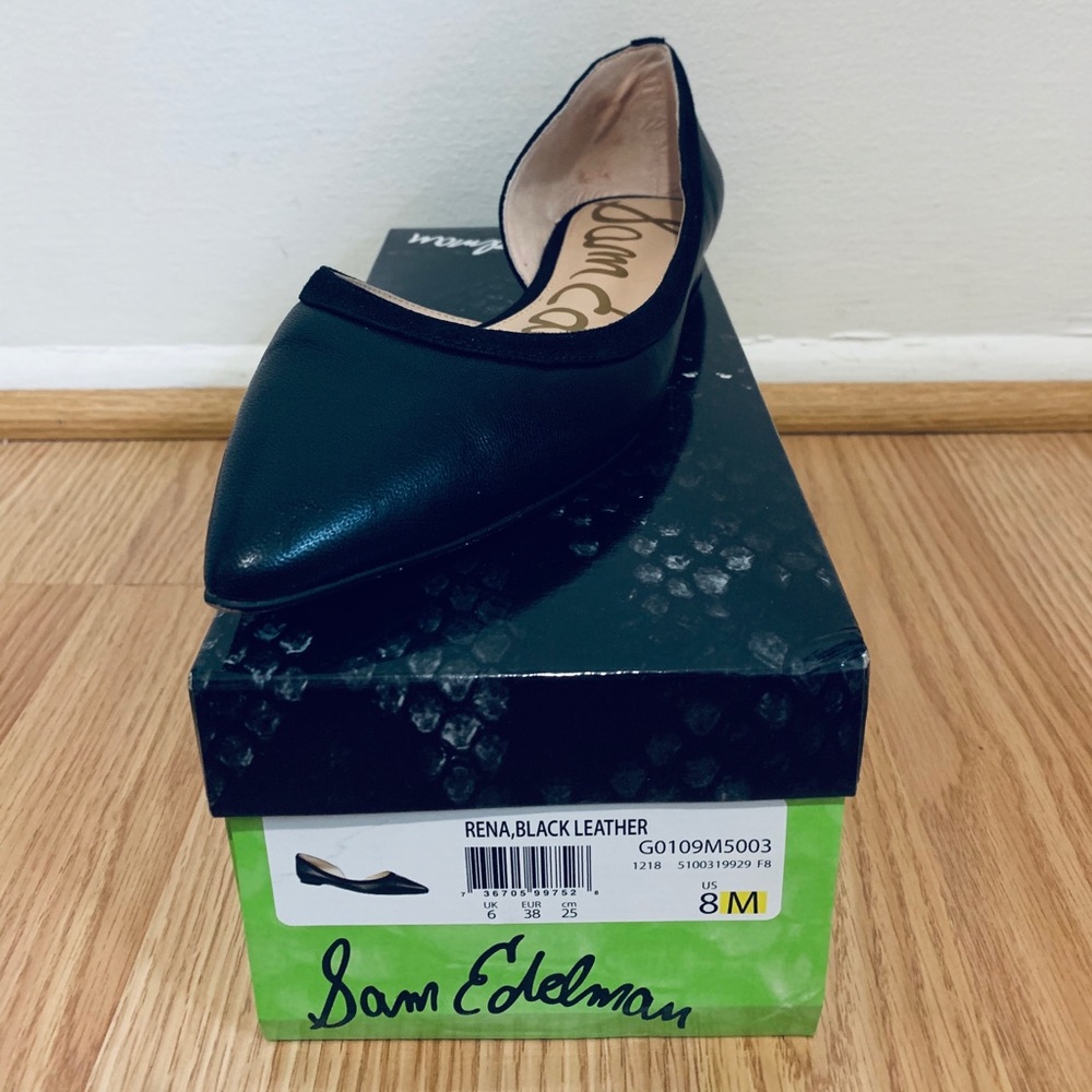 Sam Edelman Rena black leather flats